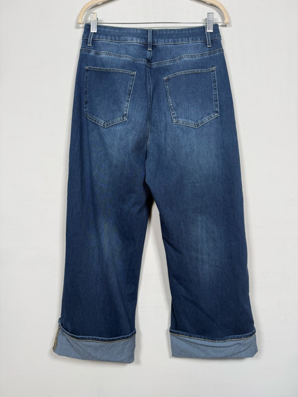 Halara Flex™ Mid Rise Rolled Hem Casual Straight Leg Jeans, Size M - Picture 3 of 8
